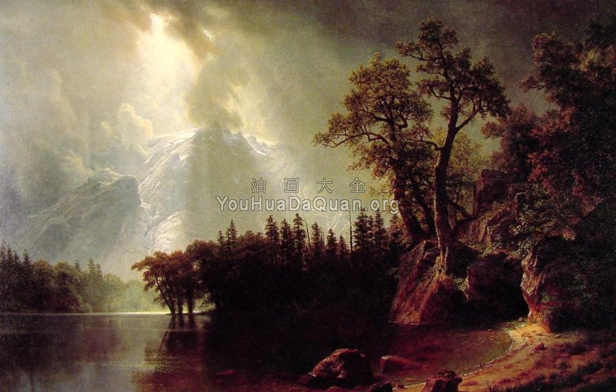 Passing Storm over the Sierra Nevada - 阿尔伯特·比尔施塔特